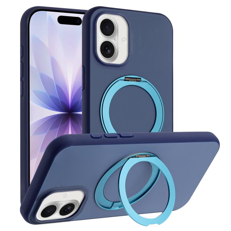 Custodia magnetica per telefono con supporto girevole a 360 gradi e finitura satinata effetto pelle., For iPhone 17 Pro Max, For iPhone 17 Pro, For iPhone 17, For iPhone Air