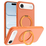 Custodia magnetica per telefono con supporto girevole a 360 gradi e finitura satinata effetto pelle., For iPhone 17 Pro Max, For iPhone 17 Pro, For iPhone 17, For iPhone Air