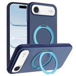 Custodia magnetica per telefono con supporto girevole a 360 gradi e finitura satinata effetto pelle., For iPhone 17 Pro Max, For iPhone 17 Pro, For iPhone 17, For iPhone Air
