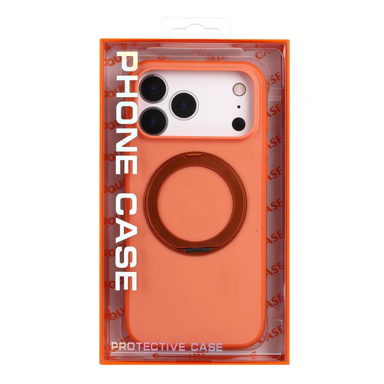 Custodia magnetica per telefono con supporto girevole a 360 gradi e finitura satinata effetto pelle., For iPhone 17 Pro Max, For iPhone 17 Pro, For iPhone 17, For iPhone Air