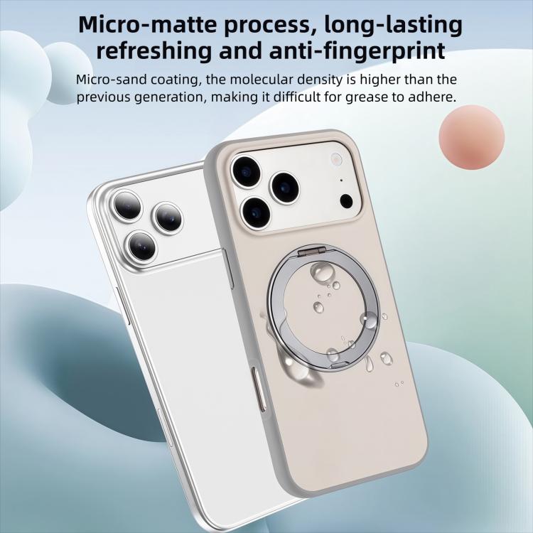 Custodia magnetica per telefono con supporto girevole a 360 gradi e finitura satinata effetto pelle., For iPhone 16 Pro Max, For iPhone 16 Pro, For iPhone 16, For iPhone 15 Pro Max