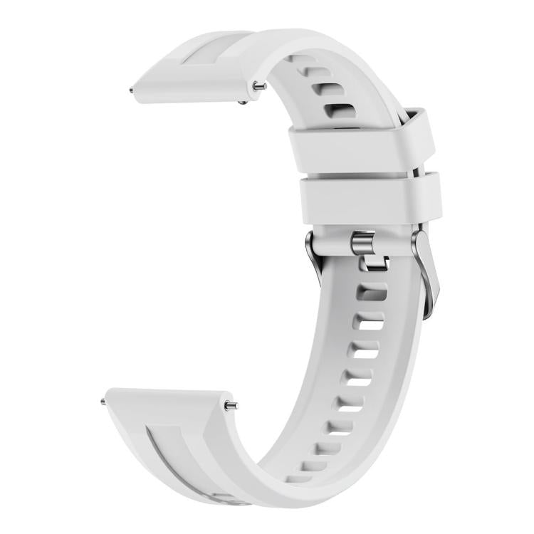 Cinturino per orologio in silicone tinta unita con fibbia argentata xDfind, For Huawei Watch GT 6 / 5 46mm
