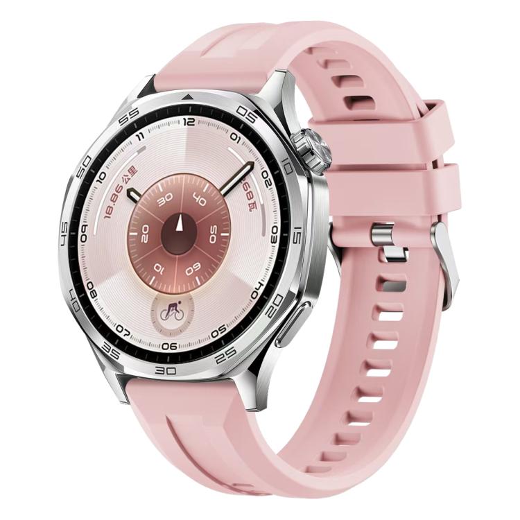 Cinturino per orologio in silicone tinta unita con fibbia argentata xDfind, For Huawei Watch GT 6 / 5 46mm
