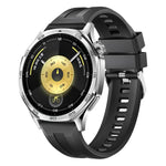 Cinturino per orologio in silicone tinta unita con fibbia argentata xDfind, For Huawei Watch GT 6 / 5 46mm