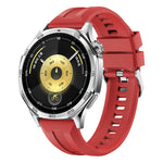 Cinturino per orologio in silicone tinta unita con fibbia argentata xDfind, For Huawei Watch GT 6 / 5 46mm