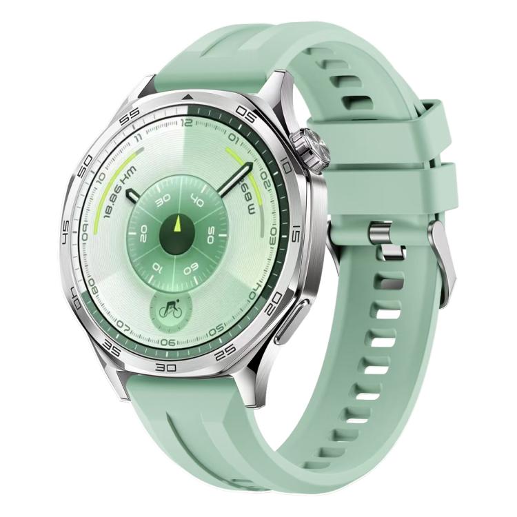 Cinturino per orologio in silicone tinta unita con fibbia argentata xDfind, For Huawei Watch GT 6 / 5 46mm