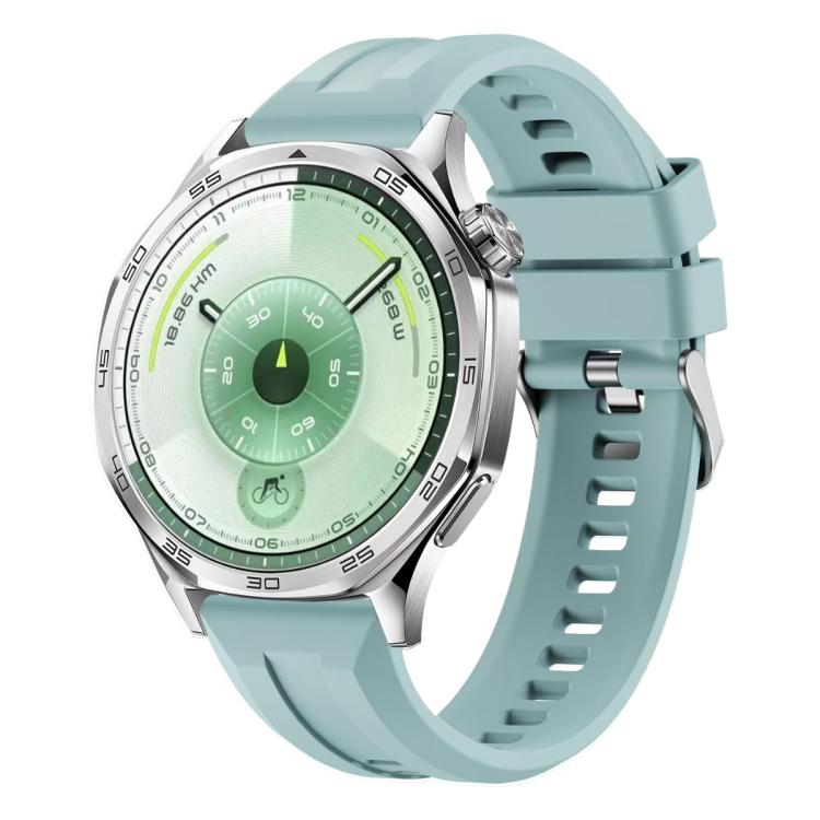 Cinturino per orologio in silicone tinta unita con fibbia argentata xDfind, For Huawei Watch GT 6 / 5 46mm