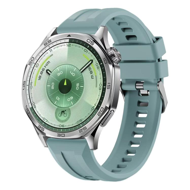 Cinturino per orologio in silicone tinta unita con fibbia argentata xDfind, For Huawei Watch GT 6 / 5 46mm