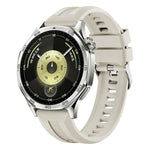 Cinturino per orologio in silicone tinta unita con fibbia argentata xDfind, For Huawei Watch GT 6 / 5 46mm