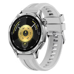 Cinturino per orologio in silicone tinta unita con fibbia argentata xDfind, For Huawei Watch GT 6 / 5 46mm