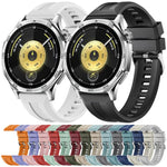 Cinturino per orologio in silicone tinta unita con fibbia argentata xDfind, For Huawei Watch GT 6 / 5 46mm
