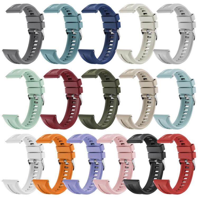 Cinturino per orologio in silicone tinta unita con fibbia argentata xDfind, For Huawei Watch GT 6 / 5 46mm
