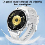 Cinturino per orologio in silicone tinta unita con fibbia argentata xDfind, For Huawei Watch GT 6 / 5 46mm