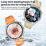 Cinturino per orologio in silicone tinta unita con fibbia argentata xDfind, For Huawei Watch GT 6 / 5 46mm