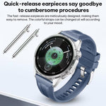 Cinturino per orologio in silicone tinta unita con fibbia argentata xDfind, For Huawei Watch GT 6 / 5 46mm