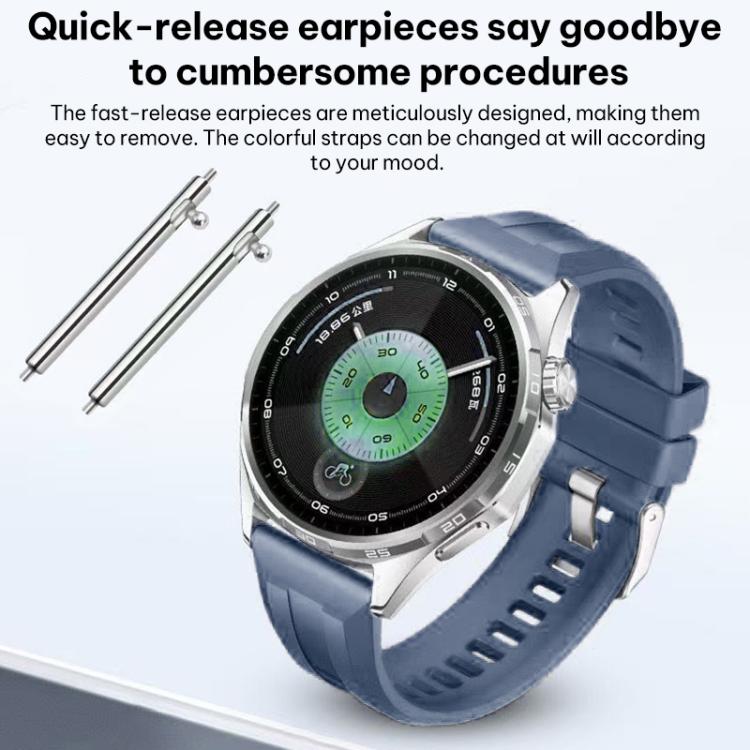 Cinturino per orologio in silicone tinta unita con fibbia argentata xDfind, For Huawei Watch GT 6 / 5 46mm
