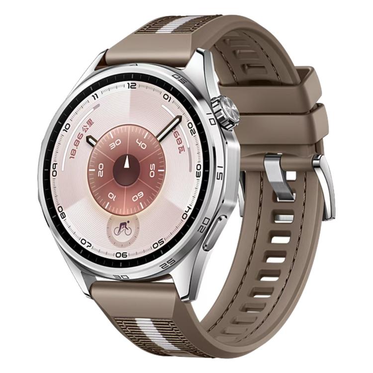 Cinturino per orologio xDfind in nylon intrecciato ibrido con silicone, For Huawei Watch GT 6 / 5 / 4 / 3 46mm