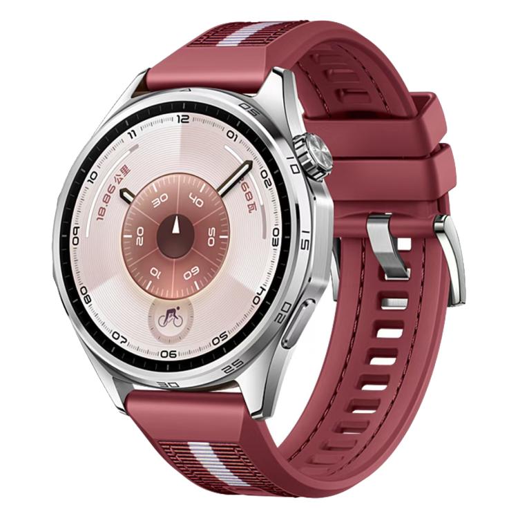 Cinturino per orologio xDfind in nylon intrecciato ibrido con silicone, For Huawei Watch GT 6 / 5 / 4 / 3 46mm