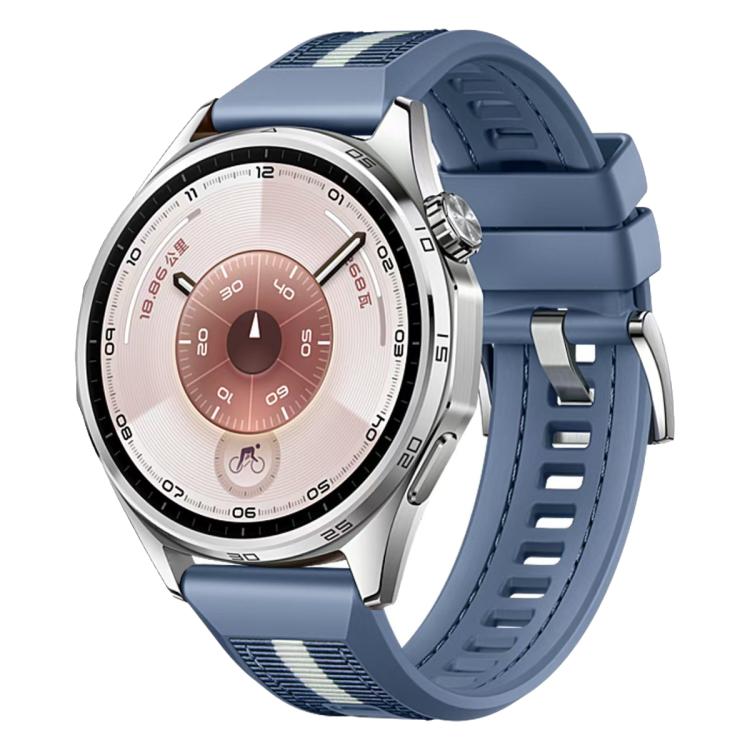Cinturino per orologio xDfind in nylon intrecciato ibrido con silicone, For Huawei Watch GT 6 / 5 / 4 / 3 46mm