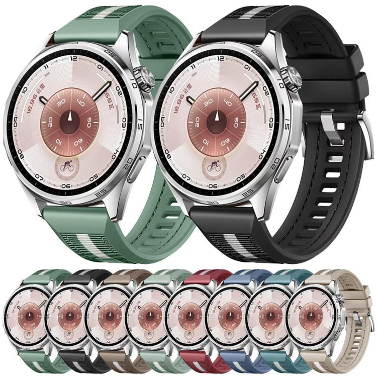 Cinturino per orologio xDfind in nylon intrecciato ibrido con silicone, For Huawei Watch GT 6 / 5 / 4 / 3 46mm