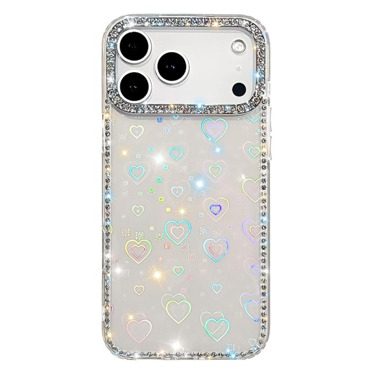 Custodia per telefono ibrida IMD PC TPU con strass su entrambi i lati., For iPhone 17 Pro Max, For iPhone 17 Pro, For iPhone 17, For iPhone Air