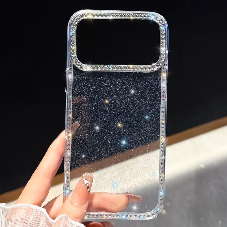 Custodia per telefono ibrida IMD PC TPU con strass su entrambi i lati., For iPhone 14 Pro, For iPhone 14 Pro Max, For iPhone 13 Pro Max, For iPhone 13 Pro