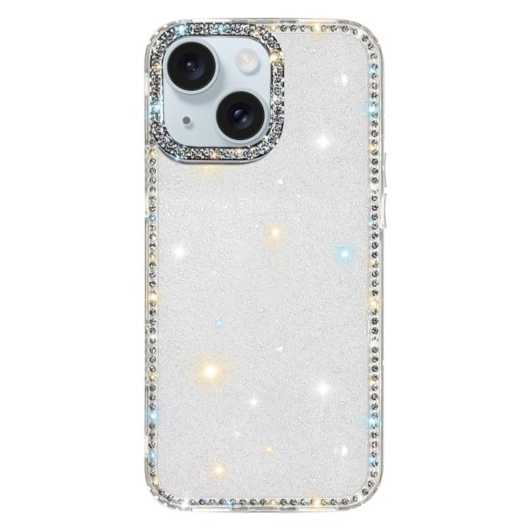 Custodia per telefono ibrida IMD PC TPU con strass su entrambi i lati., For iPhone 13