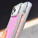 Custodia per telefono ibrida IMD PC TPU con strass su entrambi i lati., For iPhone 17 Pro Max, For iPhone 17 Pro, For iPhone 17, For iPhone Air