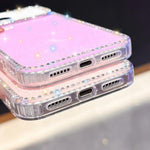 Custodia per telefono ibrida IMD PC TPU con strass su entrambi i lati., For iPhone 15 Pro Max, For iPhone 15 Pro, For iPhone 15, For iPhone 14