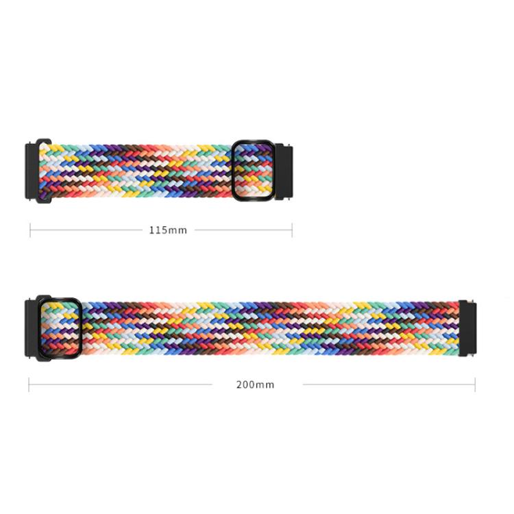 Cinturino per orologio in nylon intrecciato con fibbia scorrevole xDfind, 20mm, 22mm