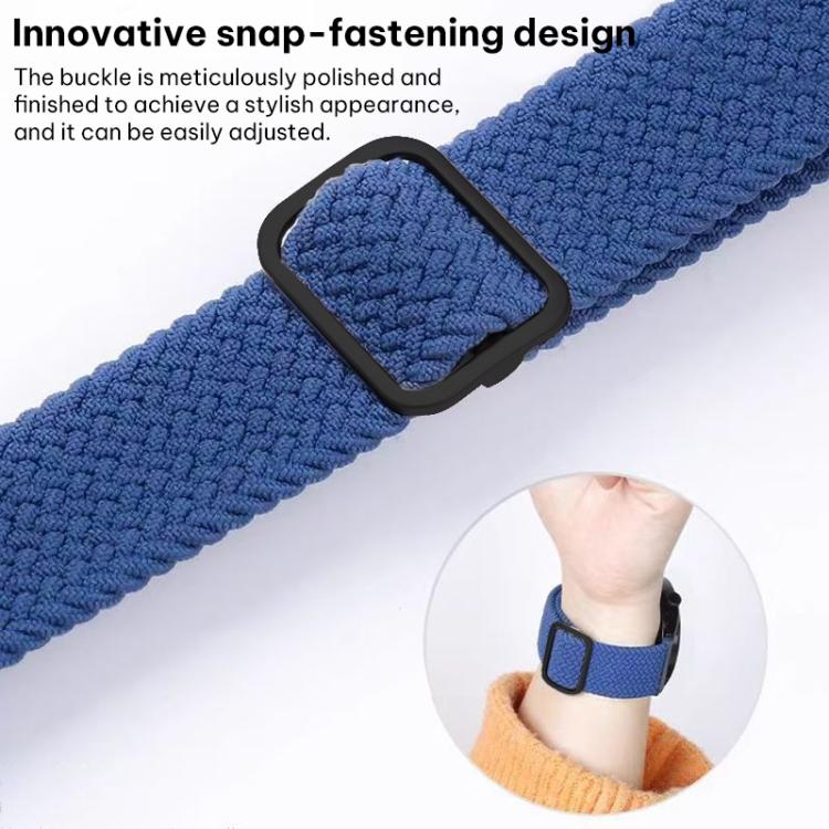 Cinturino per orologio in nylon intrecciato con fibbia scorrevole xDfind, 20mm, 22mm