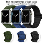Cinturino per orologio in nylon intrecciato con fibbia scorrevole xDfind, For Apple Watch 42 / 44 / 45 / 46 / 49mm, For Apple Watch 38 / 40 / 41 / S11 42mm