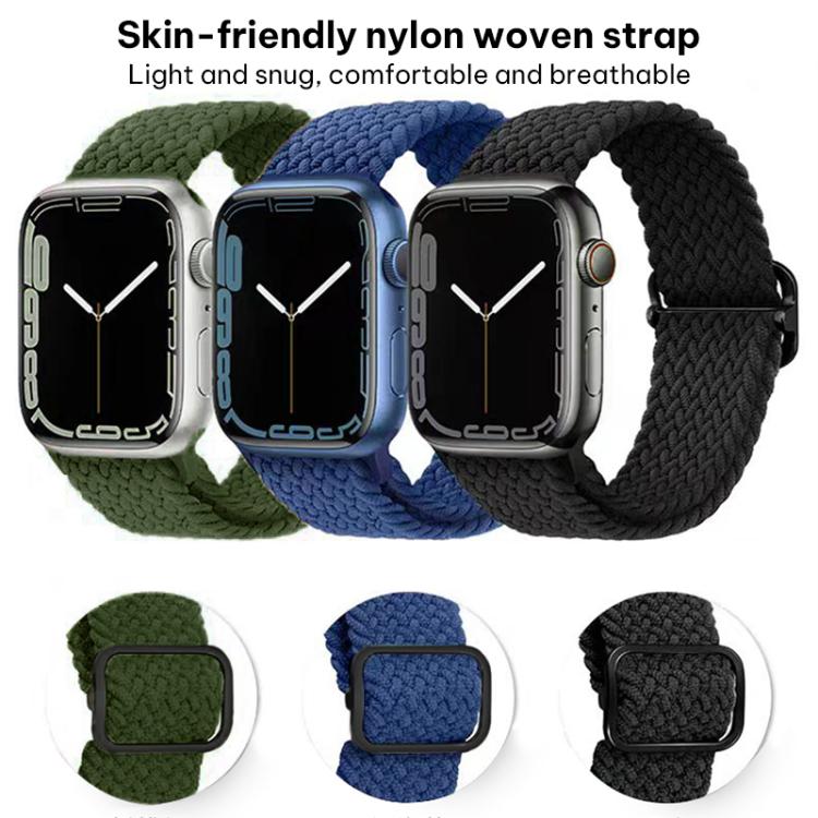 Cinturino per orologio in nylon intrecciato con fibbia scorrevole xDfind, For Apple Watch 42 / 44 / 45 / 46 / 49mm, For Apple Watch 38 / 40 / 41 / S11 42mm