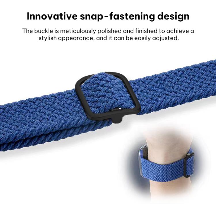 Cinturino per orologio in nylon intrecciato con fibbia scorrevole xDfind, For Apple Watch 42 / 44 / 45 / 46 / 49mm, For Apple Watch 38 / 40 / 41 / S11 42mm
