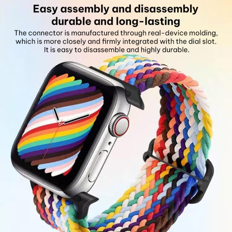 Cinturino per orologio in nylon intrecciato con fibbia scorrevole xDfind, For Apple Watch 42 / 44 / 45 / 46 / 49mm, For Apple Watch 38 / 40 / 41 / S11 42mm