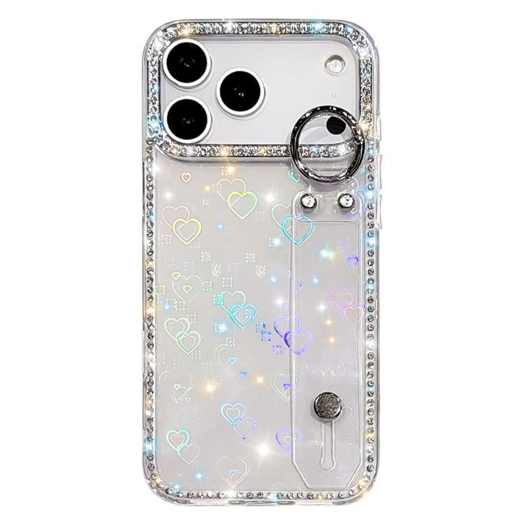 Braccialetto con strass e glitter, custodia per telefono, For iPhone 17 Pro, For iPhone 17, For iPhone Air, For iPhone 16 Pro Max