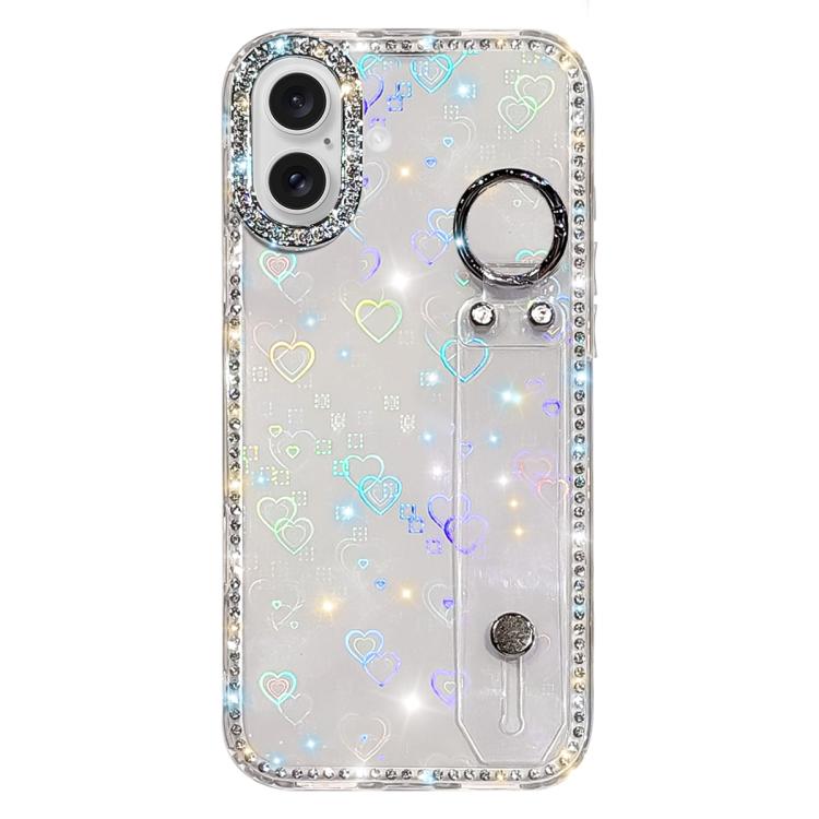 Braccialetto con strass e glitter, custodia per telefono, For iPhone 17 Pro, For iPhone 17, For iPhone Air, For iPhone 16 Pro Max