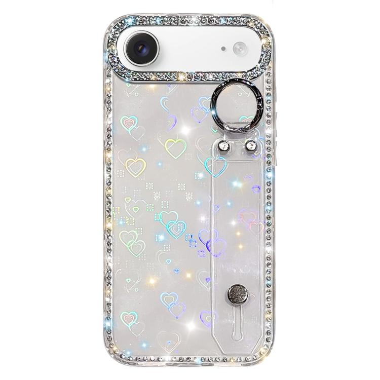 Braccialetto con strass e glitter, custodia per telefono, For iPhone 17 Pro, For iPhone 17, For iPhone Air, For iPhone 16 Pro Max