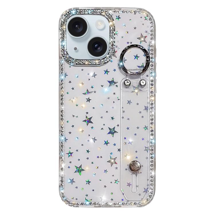 Braccialetto con strass e glitter, custodia per telefono, For iPhone 15 Pro, For iPhone 15, For iPhone 14, For iPhone 14 Pro