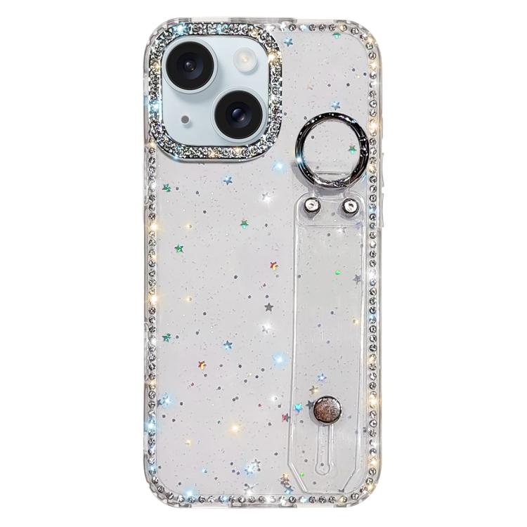 Braccialetto con strass e glitter, custodia per telefono, For iPhone 15 Pro, For iPhone 15, For iPhone 14, For iPhone 14 Pro