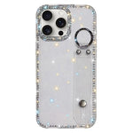 Braccialetto con strass e glitter, custodia per telefono, For iPhone 15 Pro, For iPhone 15, For iPhone 14, For iPhone 14 Pro