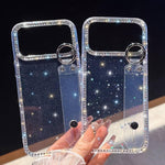 Braccialetto con strass e glitter, custodia per telefono, For iPhone 15 Pro, For iPhone 15, For iPhone 14, For iPhone 14 Pro