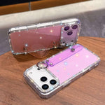 Braccialetto con strass e glitter, custodia per telefono, For iPhone 17 Pro, For iPhone 17, For iPhone Air, For iPhone 16 Pro Max