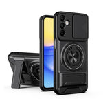 Custodia per telefono multifunzionale magnetica antiurto con finestra scorrevole per obiettivo., For Galaxy A36 5G, For Samsung Galaxy A16 5G, For Samsung Galaxy A15 5G, For Samsung Galaxy A55 5G
