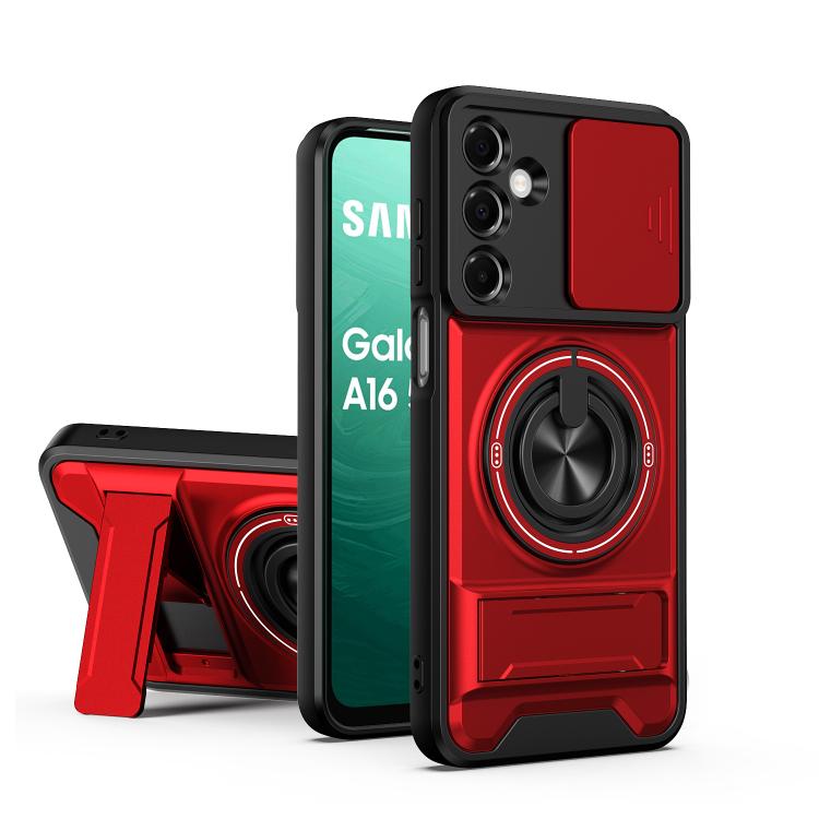 Custodia per telefono multifunzionale magnetica antiurto con finestra scorrevole per obiettivo., For Galaxy A36 5G, For Samsung Galaxy A16 5G, For Samsung Galaxy A15 5G, For Samsung Galaxy A55 5G