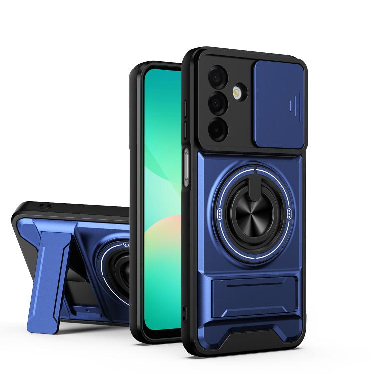 Custodia per telefono multifunzionale magnetica antiurto con finestra scorrevole per obiettivo., For Galaxy A06 5G, For Galaxy A56 5G, For Samsung Galaxy A26 5G, For Samsung Galaxy A36 5G