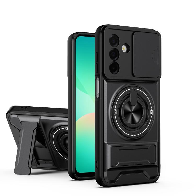 Custodia per telefono multifunzionale magnetica antiurto con finestra scorrevole per obiettivo., For Galaxy A06 5G, For Galaxy A56 5G, For Samsung Galaxy A26 5G, For Samsung Galaxy A36 5G