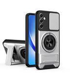 Custodia per telefono multifunzionale magnetica antiurto con finestra scorrevole per obiettivo., For Galaxy A25 5G, For Galaxy A24 4G, For Galaxy A23 5G, For Samsung Galaxy A34 5G