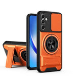 Custodia per telefono multifunzionale magnetica antiurto con finestra scorrevole per obiettivo., For Galaxy A25 5G, For Galaxy A24 4G, For Galaxy A23 5G, For Samsung Galaxy A34 5G