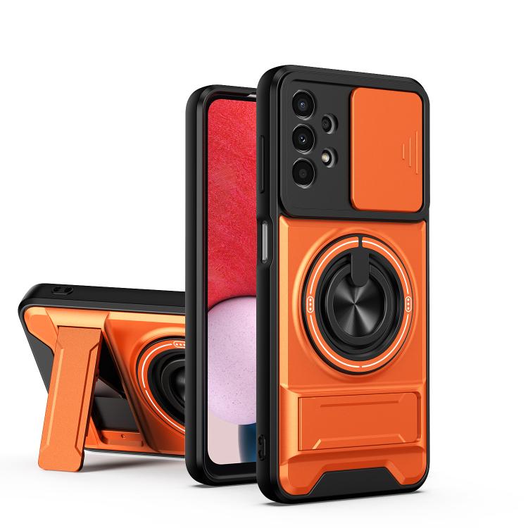 Custodia per telefono multifunzionale magnetica antiurto con finestra scorrevole per obiettivo., For Galaxy A53 5G, For Galaxy A73 5G, For Samsung Galaxy A13 4G, For Galaxy A22 5G